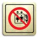 Accept Piktogram "tento výtah neslouží k evakuaci osob" (80 × 80 mm) (zlatá tabulka - barevný ti