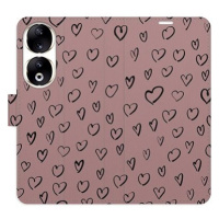 iSaprio Flip pouzdro Heart Dark 02 pro Honor 90 5G