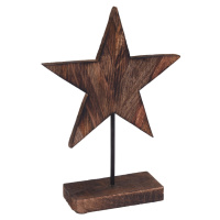 Dřevěná dekorace Wooden Star, 26 cm