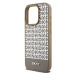 Zadní kryt DKNY PU Leather Repeat Pattern Bottom Stripe MagSafe pro Apple iPhone 12/2 Pro, hnědá