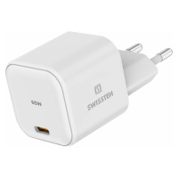 SWISSTEN SÍŤOVÝ ADAPTÉR GaN 1x USB-C 65W POWER DELIVERY BÍLÝ