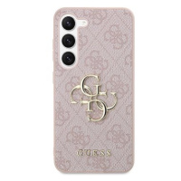 Guess PU 4G Metal Logo Zadní Kryt pro Samsung Galaxy S23 Pink