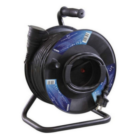 Gumový prodlužovací kabel na bubnu 50m/1zásuvka 3x1,5mm2 černá EMOS P08150 1908215000