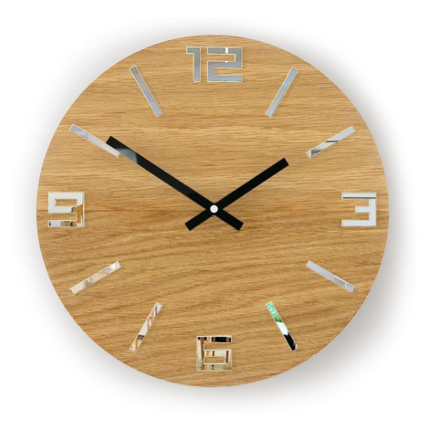 ModernClock Nástěnné hodiny Arabic hnědo-zrcadlové