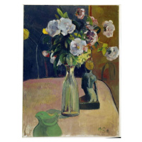 Gauguin, Paul - Obrazová reprodukce Still life with roses and statue, (30 x 40 cm)