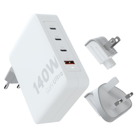 Xtorm 140W GaN Ultra Travel Charger cestovní nabíječka + USB-C PD kabel, bílá