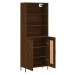 vidaXL Skříň highboard hnědý dub 69,5 x 34 x 180 cm kompozitní dřevo