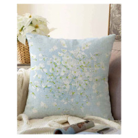 Modrý povlak na polštář s příměsí bavlny Minimalist Cushion Covers Blossom, 55 x 55 cm