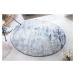 LuxD Designový kulatý koberec Rowan 150 cm béžovo-modrý