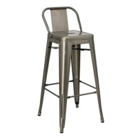 barová židle Paris Back Short 75cm metalická