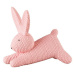 Dekorace zajíček Rosenthal Rabbits, velký, růžový, 13,5 cm