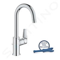 Grohe 24201001 - Umyvadlová baterie s otočným výtokem a výpustí, chrom