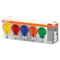 5PAK LED žárovka LED E27 A60 2W 235lm 2700K Teplá 300° Filament OSRAM Star Mix barev