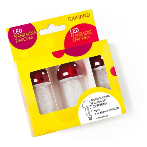 Exihand LED Blistr FILAMENT Muchomůrka červená 3 žárovky 20V/0,2W