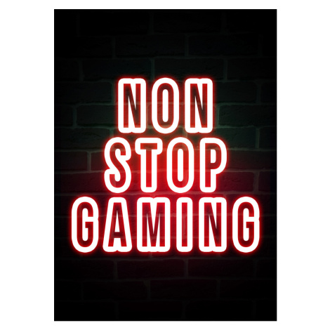 Umělecký tisk Non Stop Gaming, (30 x 40 cm)