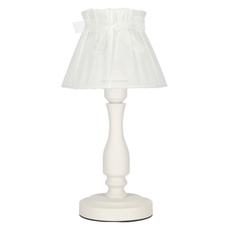 Noční lampička s bílým organzovým stínidlem 40W E27 Zefir CANDELLUX