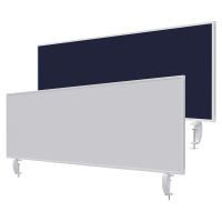 magnetoplan Dělicí stěna na stůl VarioPin, bílá tabule/plsť, šířka 1600 mm, tmavě modrá
