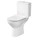 Cersanit City - WC kombi se sedátkem SoftClose, zadní odpad, boční napouštění, CleanOn, bílá K35