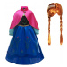 bHome Dětský kostým ANNA Frozen s parukou 110-116 M