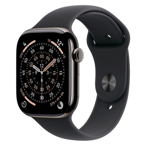 Apple Watch 11 42 mm titan, sportovní řemínek M/L chytré hodinky