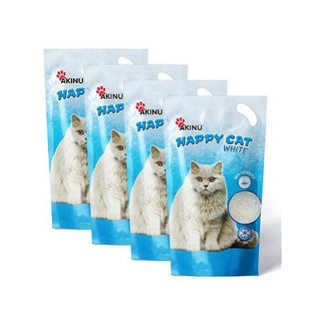 Akinu Happy cat white 3,6 l multipack 4 ks