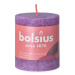 Svíčka válcová RUSTIC SHINE BOLSIUS fialová 8cm