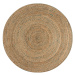 Flair Rugs koberce Kusový koberec Capri Jute Natural/Blue kruh - 133x133 (průměr) kruh cm