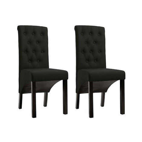 Jídelní židle 2 ks černé textil SHUMEE