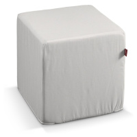 Dekoria Náhradní potah na sedák -kostka pevná, smetanově bílá, kostka 40 x 40 x 40 cm, Etna, 705