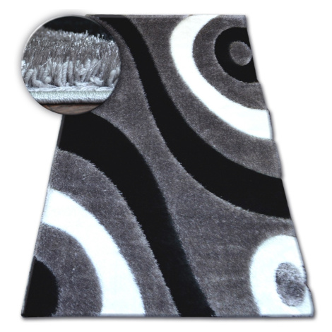 Dywany Lusczow Kusový koberec Shaggy SPACE JAY šedý