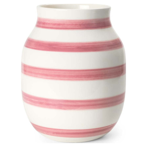 Bílo-růžová keramická váza Kähler Design Omaggio, výška 20 cm