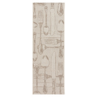 Dekoria Koberec Cottage Cutlery wool/mink 60x180cm, 60 x 180 cm