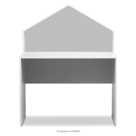 Konsimo Dětský psací stůl se stříškou MIRUM bílo-šedý
