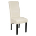 tectake 400554 jídelní židle ergonomická, masivní dřevo - krémová - krémová