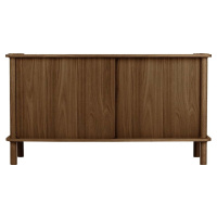 Hnědá komoda z dubového dřeva s posuvnými dveřmi 135x73,5x48 cm Italic – UMAGE