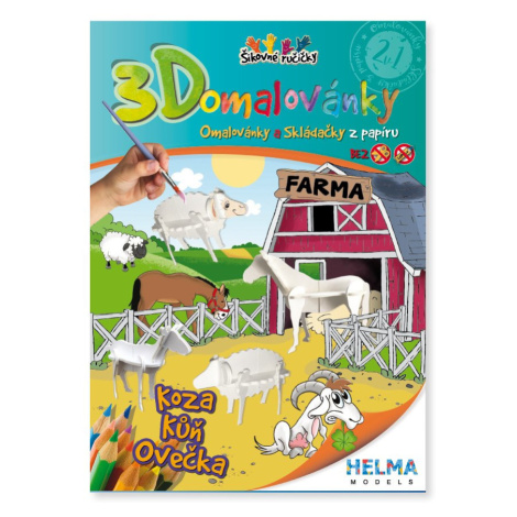 3D omalovánky Farma HELMA MODELS