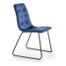 Jídelní židle BRYG – látka, ekokůže, modrá