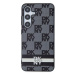 DKNY PU Leather Checkered Pattern and Stripe Zadní Kryt pro Samsung Galaxy S24 Black