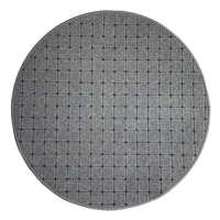 Vopi Kusový koberec Udinese šedý kruh 400 × 400 cm