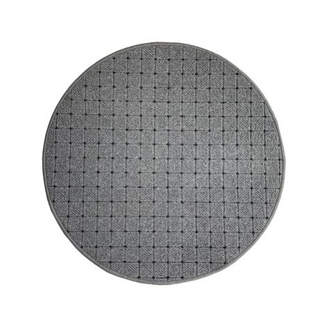 Vopi Kusový koberec Udinese šedý kruh 400 × 400 cm