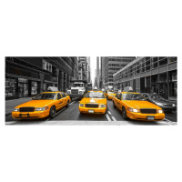 MP-2-0008 Vliesová obrazová panoramatická fototapeta Žluté taxi + lepidlo Zdarma, velikost 375 x
