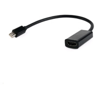 Kabel CABLEXPERT A-mDPM-HDMIF-02 red. miniDisplayport na HDMI, M/F, černá