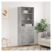 vidaXL Skříň highboard betonově šedá 69,5x34x180 cm kompozitní dřevo