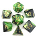 TLAMA games Sada 7 dvoubarevných perleťových kostek pro RPG Barva: azurová / šedá