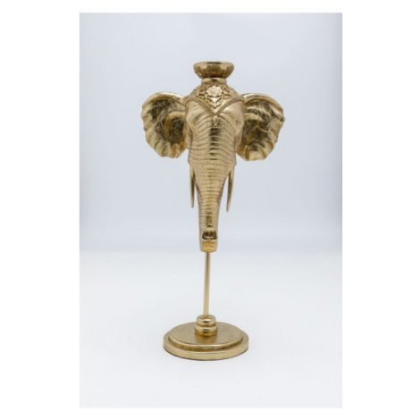 KARE Design Svícen Slon - zlatý, 49cm