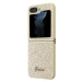 Guess hard kryt na Samsung Galaxy Z Flip 5 Gold Glitter Flakes Metal Logo