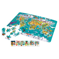 Dětské puzzle - Mapa světa 2 v 1