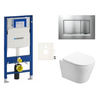 Cenově zvýhodněný závěsný WC set Geberit do lehkých stěn / předstěnová montáž+ WC SAT Infinitio 