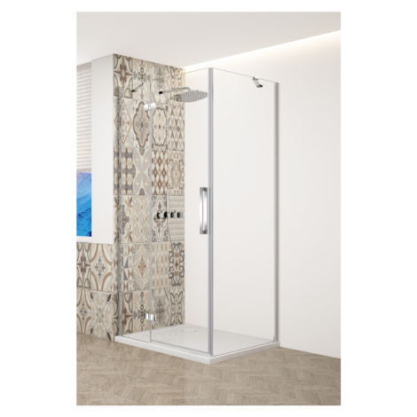 GELCO TRINITY CHROM čtvercový kout 800x800 levý, čiré sklo, GT5680-80CL-CH GT5680-80CL-CH