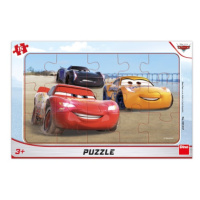 Puzzle Cars 3: Blesk s konturou 25 dílků deskové DINO